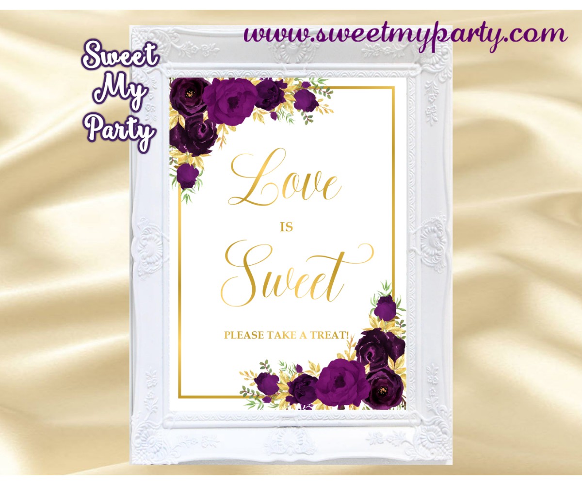 Eggplant love is sweet sign, Plum love is sweet sign, (19w)
